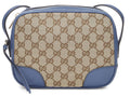 Gucci,  Blue Original Gucci Canvas Bree Crossbody, Blue