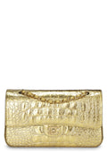 Chanel,  Gold Embossed Classic Double Flap Small, Gold