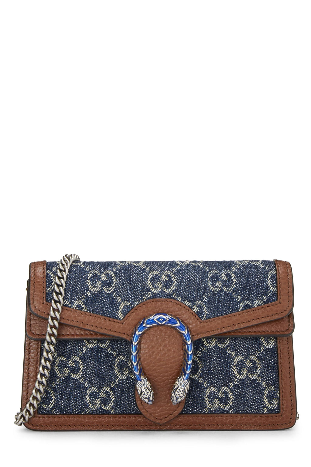 Gucci,  Blue Denim Dioronysus Crossbody Super Mini, Blue