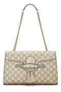 Gucci,  Gold Microguccissima Leather Emily Chain Shoulder Bag, Gold