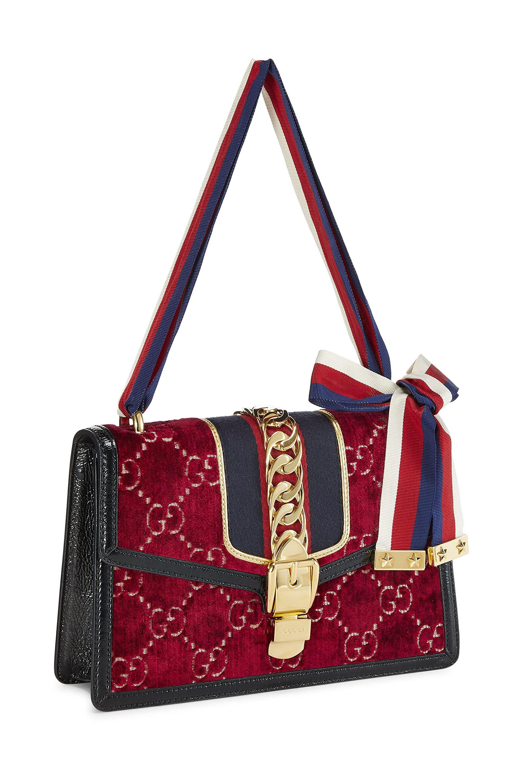 Gucci,  Burgundy VeLouis Vuittonet SyLouis Vuittonie Shoulder Bag, Burgundy