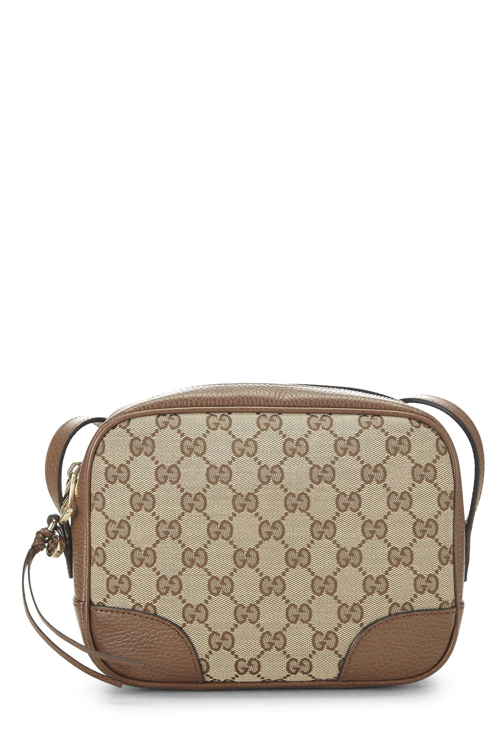 Gucci,  Brown Original Gucci Canvas Bree Crossbody, Brown