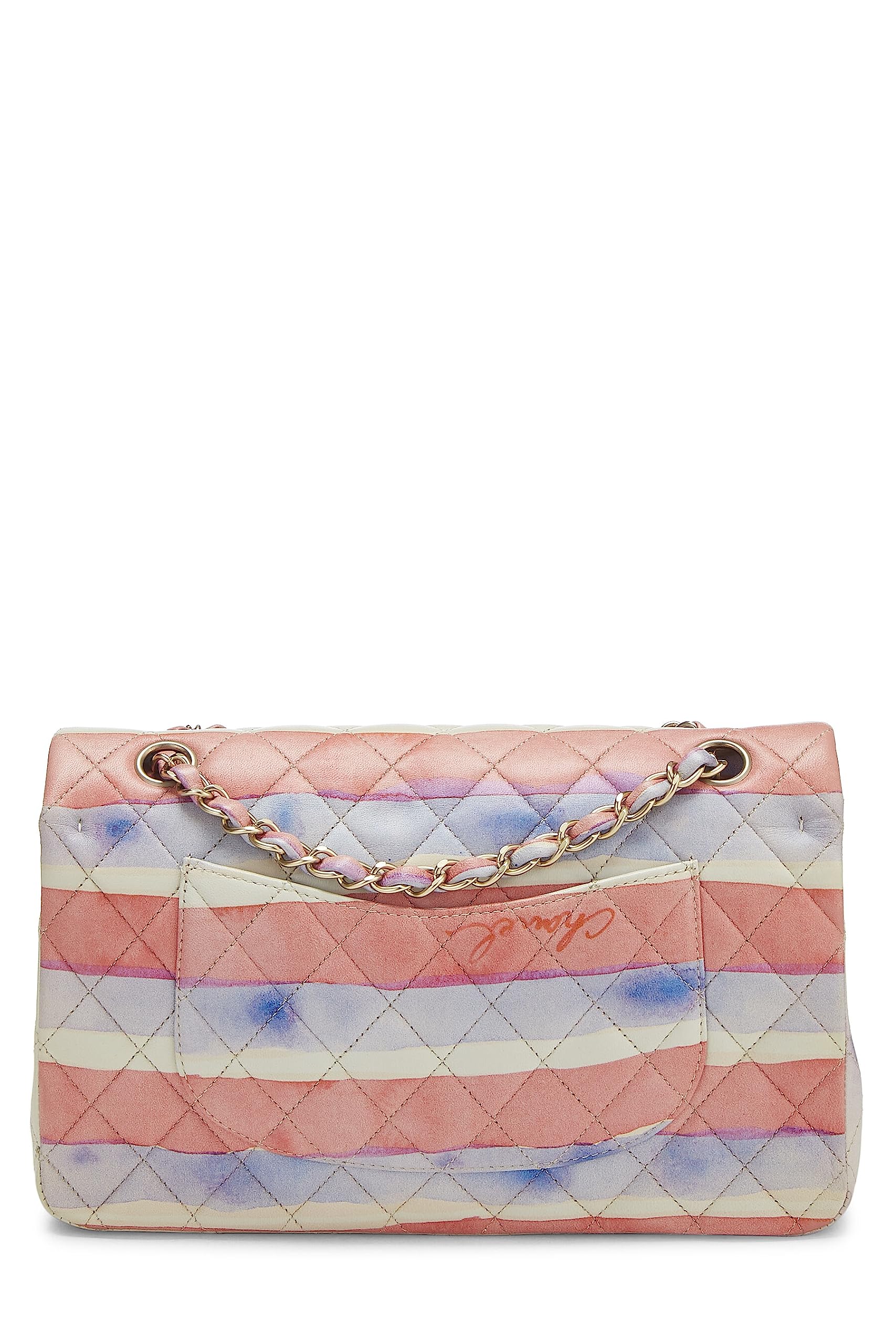 Chanel,  Multicolor Lambskin Watercolor Classic Double Flap Medium, Multi