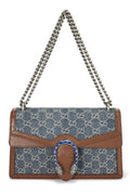 Gucci,  Blue Denim Dionysus Shoulder Bag Small, Blue