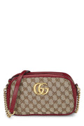 Gucci,  Red Original Gucci Canvas Marmont Crossbody Small, Red