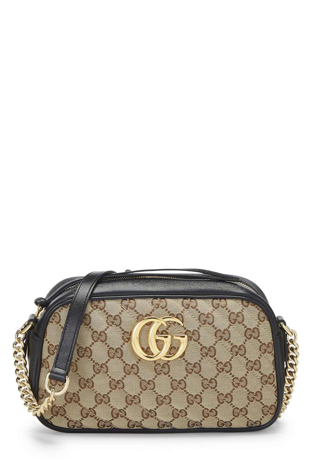 Gucci,  Original Gucci Canvas Marmont Crossbody Small, Black