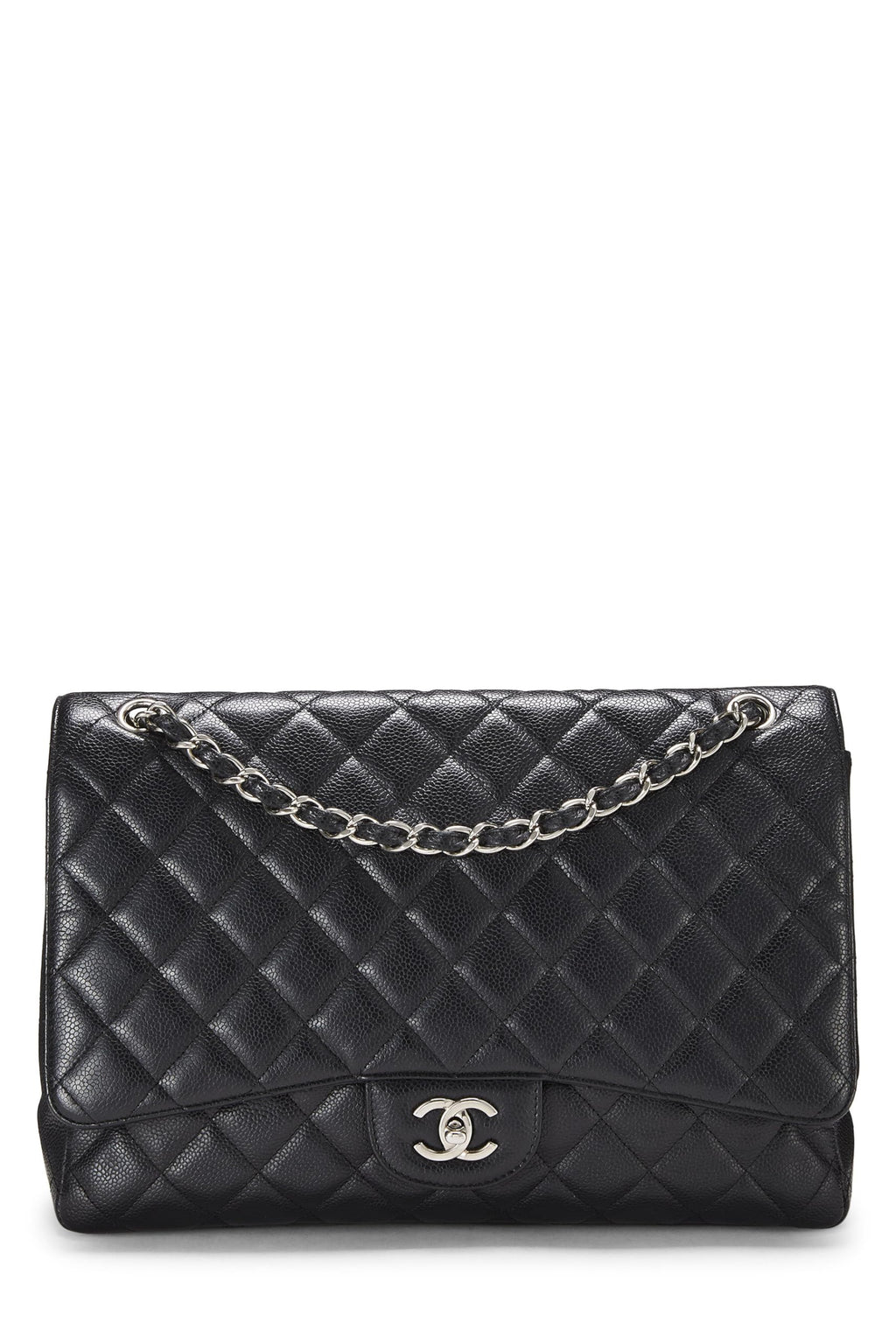 Chanel,  Navy Quilted Lambskin New Classic Flap Maxi, Navy