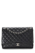 Chanel,  Navy Quilted Lambskin New Classic Flap Maxi, Navy