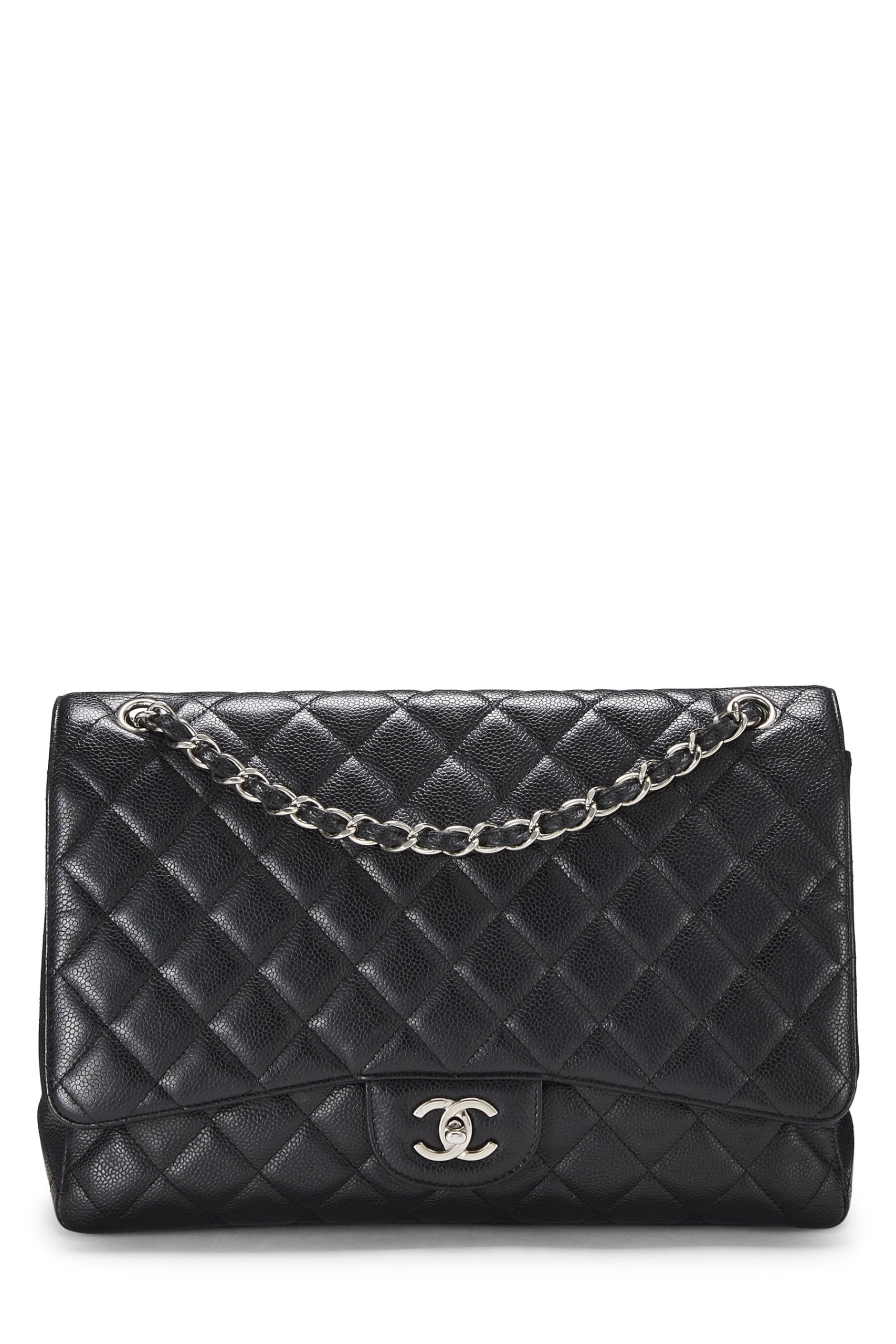 Chanel,  Navy Quilted Lambskin New Classic Flap Maxi, Navy