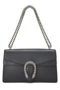 Gucci,  Black Leather Dionysus Shoulder Bag Small, Black