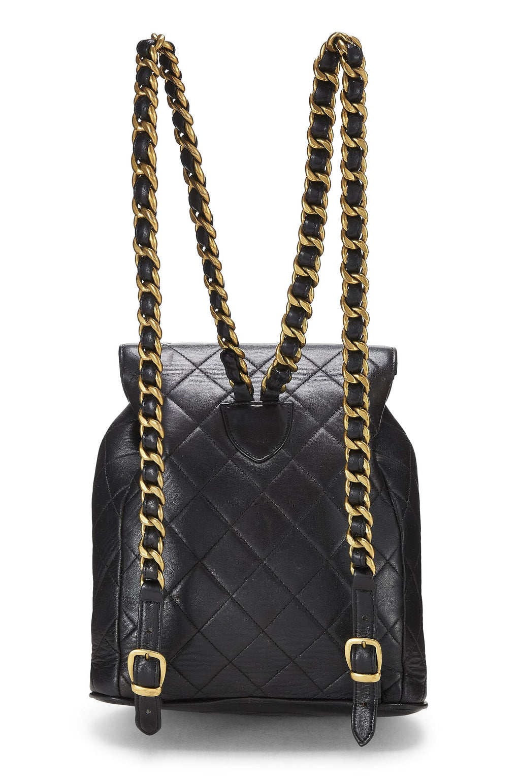 Chanel,  Black Quilted Lambskin 'CC' Classic Backpack Medium, Black