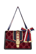 Gucci,  Burgundy VeLouis Vuittonet SyLouis Vuittonie Shoulder Bag, Burgundy