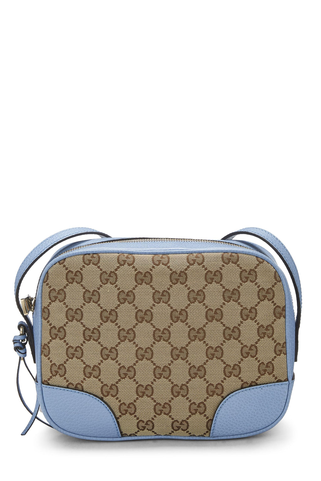 Gucci,  Blue Original Gucci Canvas Bree Crossbody, Blue