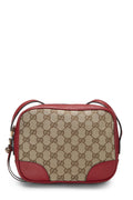 Gucci,  Red Original Gucci Canvas Bree Crossbody Mini, Red