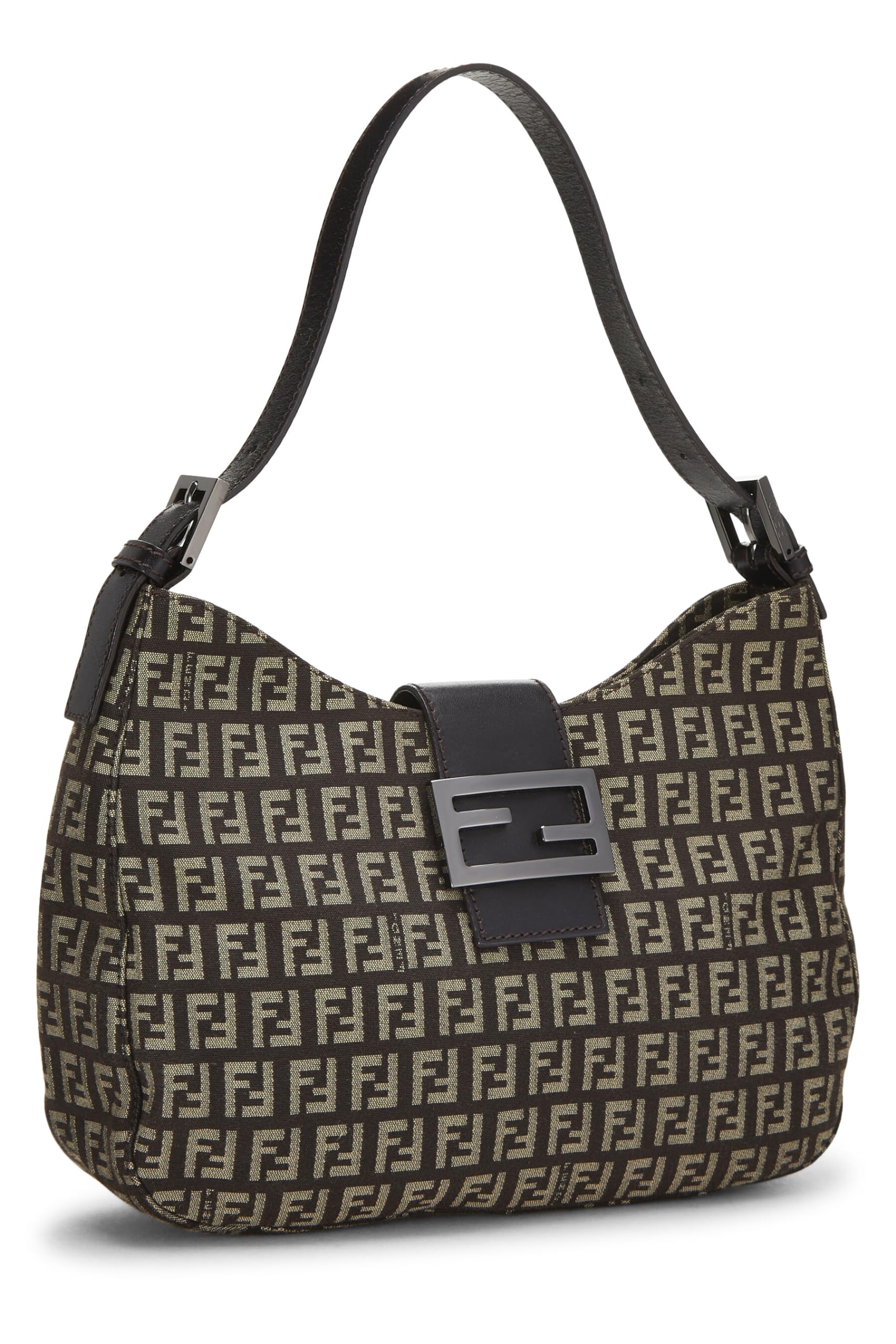 Fendi,  Brown Zucchino Shoulder Bag Small, Brown