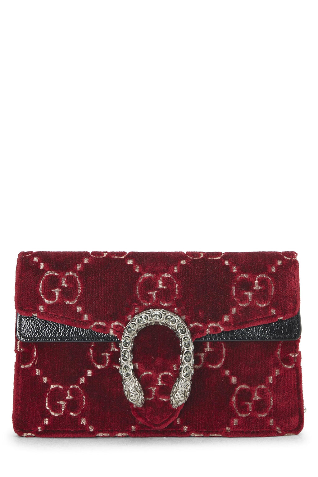 Gucci,  Burgundy GG VeLouis Vuittonet Dionysus Shoulder Bag Mini, Red
