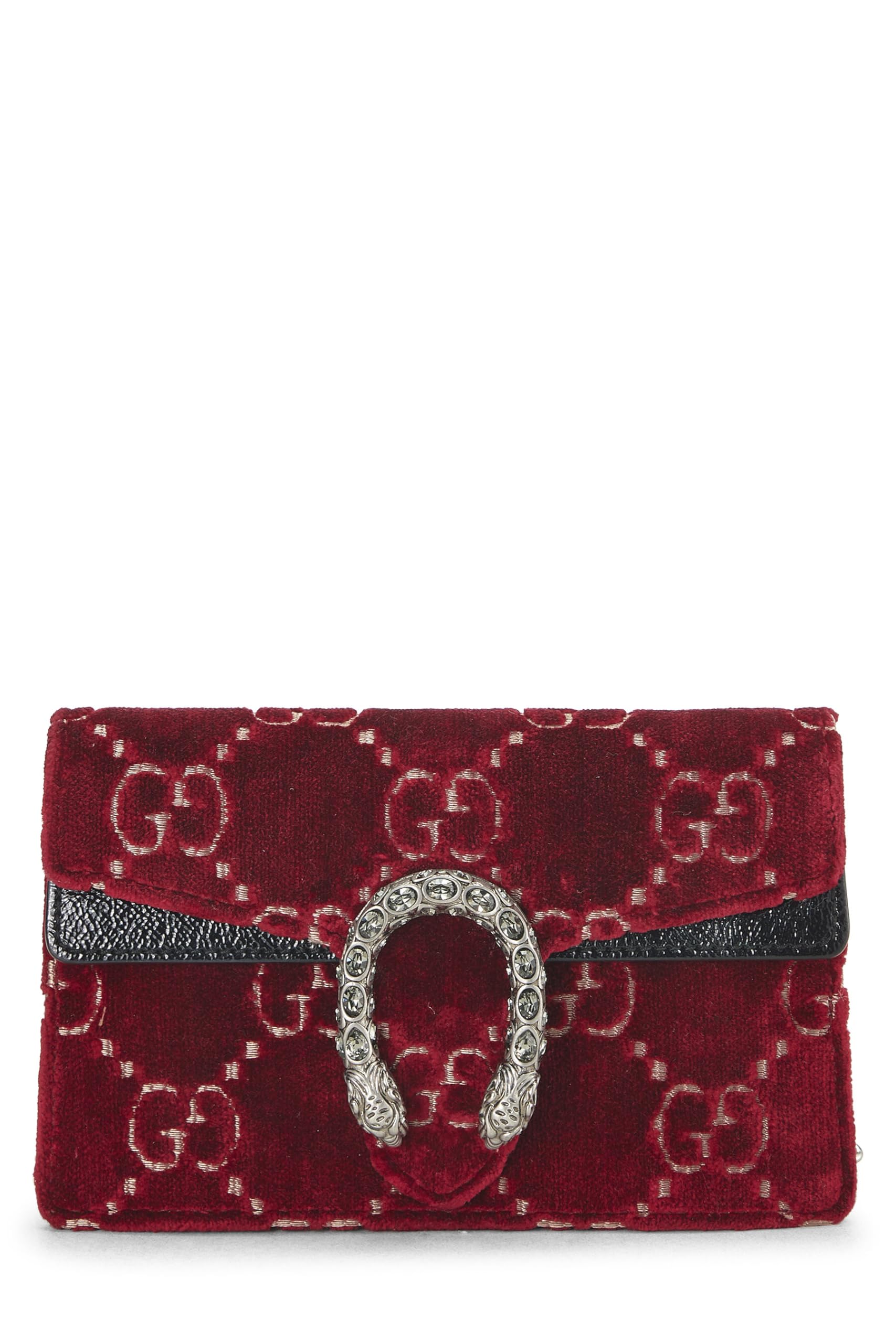 Gucci,  Burgundy GG VeLouis Vuittonet Dionysus Shoulder Bag Mini, Red