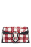 Gucci,  Red & White Tweed Dionysus Shoulder Bag Small, Multi