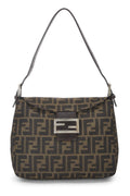 Fendi,  Brown Zucca Canvas Shoulder Bag, Brown