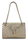 Gucci,  Gold Guccissima Leather Emily Chain Shoulder Bag, Gold