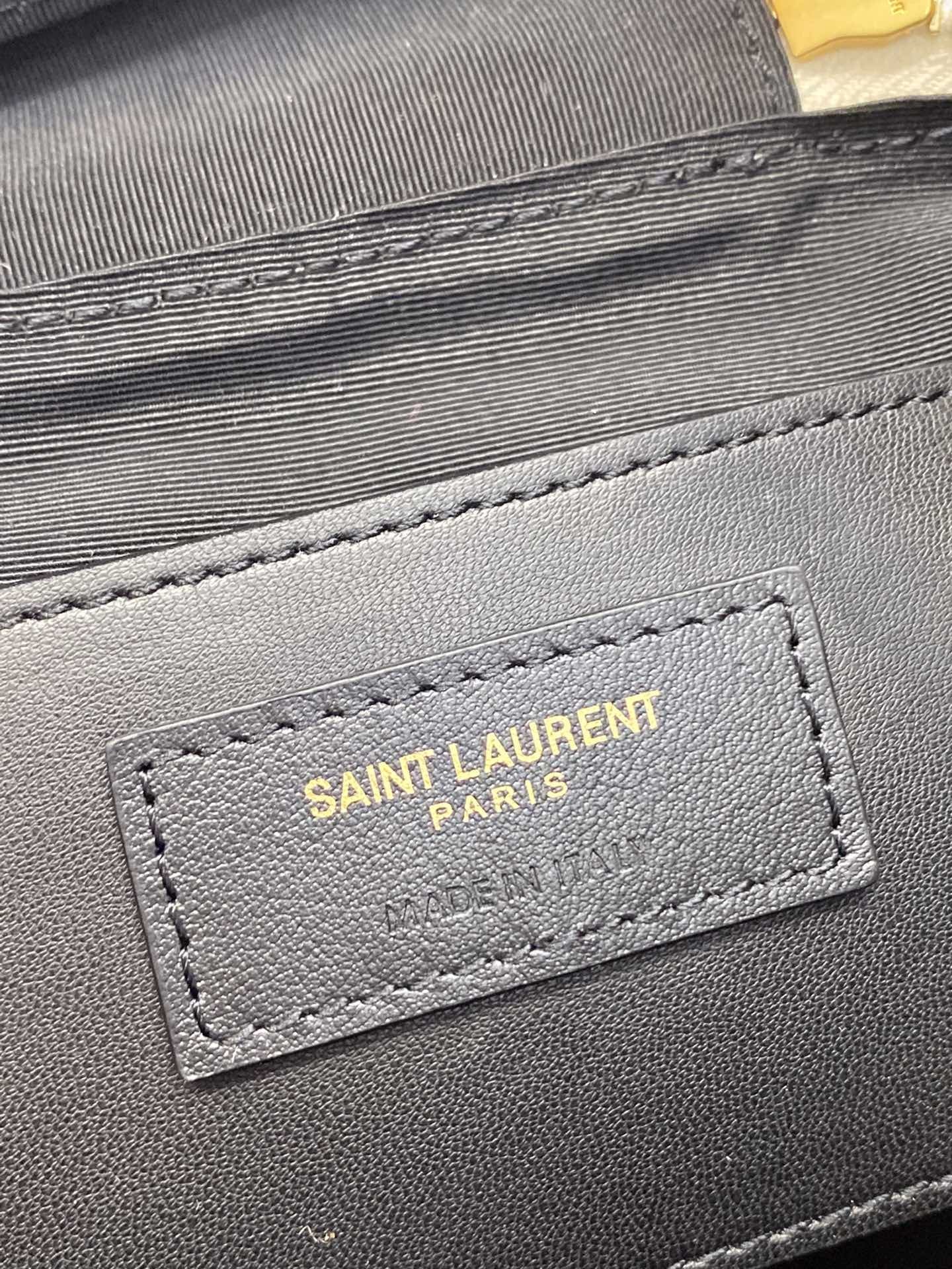 YSSL 80’s Vanity Bag In CarrÃ©-Quilted Grain De Poudre White For Women 6in/16.5cm YSL 649779DME279207