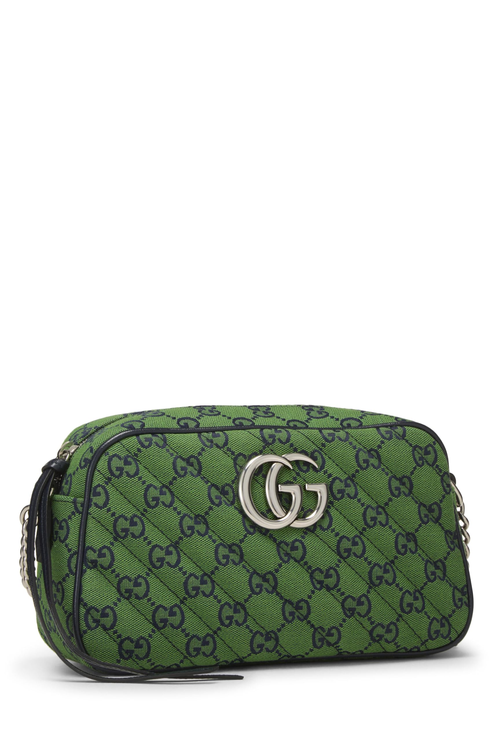 Gucci,  Green Original Gucci Canvas MatelassÃƒÆ’Ã‚Â© Marmont Crossbody Small, Green