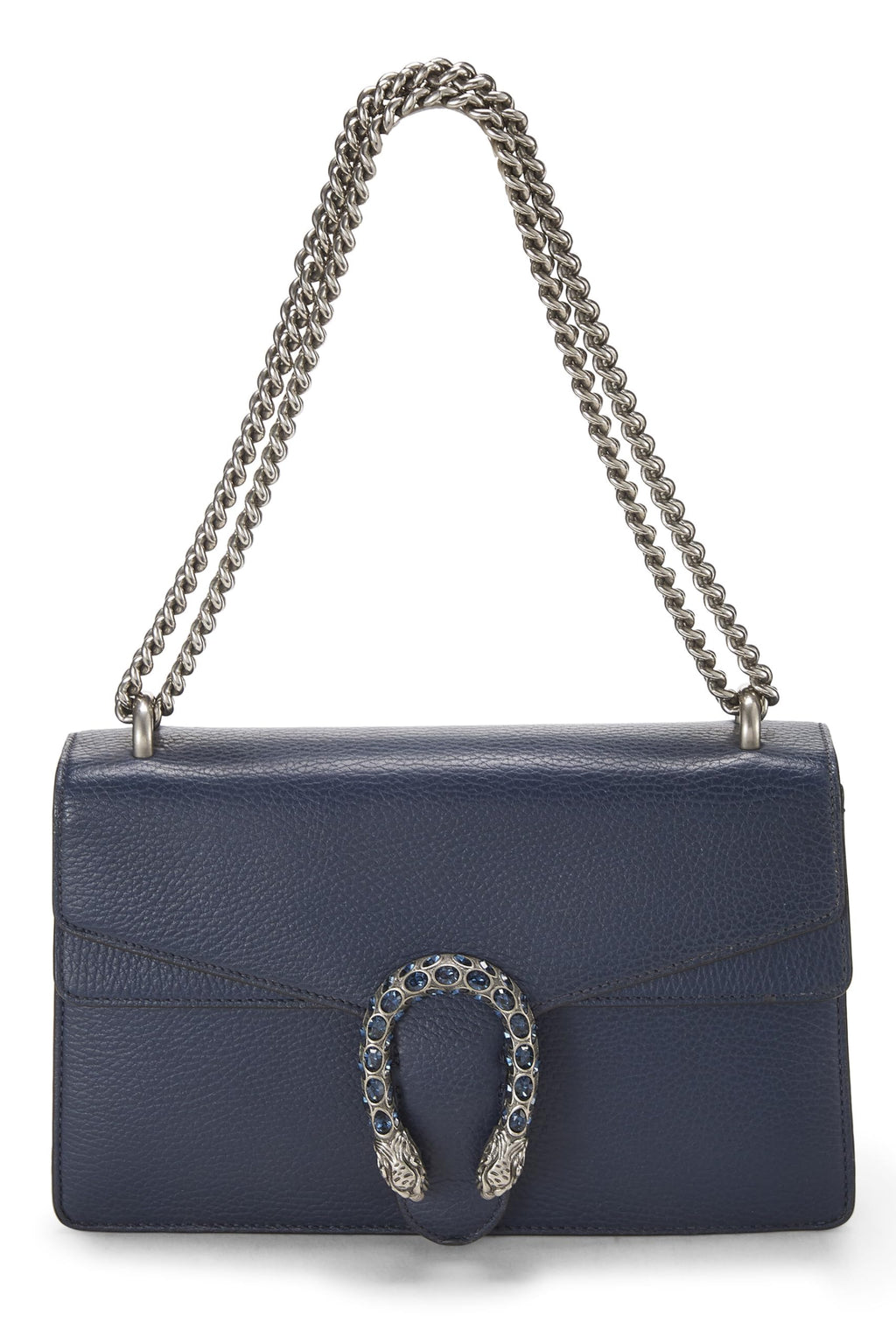 Gucci,  Navy Leather Dionysus Shoulder Bag Mini, Navy