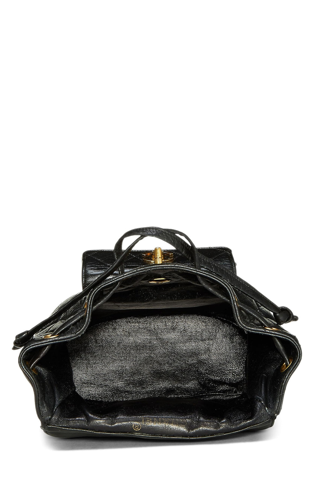 Chanel,  Black Quilted Lambskin 'CC' Classic Backpack Medium, Black