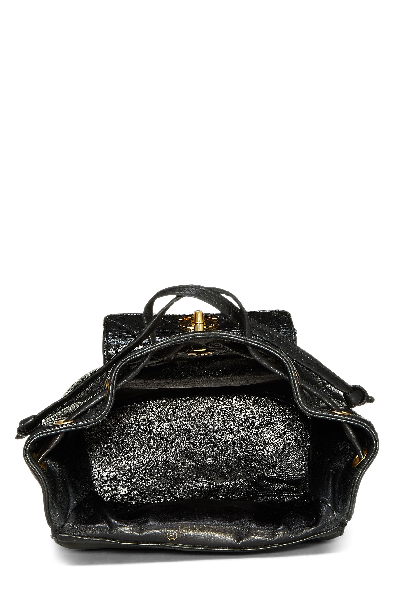 Chanel,  Black Quilted Lambskin 'CC' Classic Backpack Medium, Black