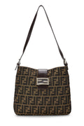 Fendi,  Brown Zucca Canvas Shoulder Bag, Brown