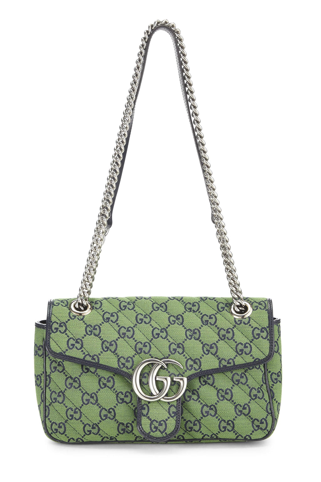 Gucci,  Green Original GG Canvas Marmont Shoulder Bag Small, Green