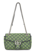 Gucci,  Green Original GG Canvas Marmont Shoulder Bag Small, Green