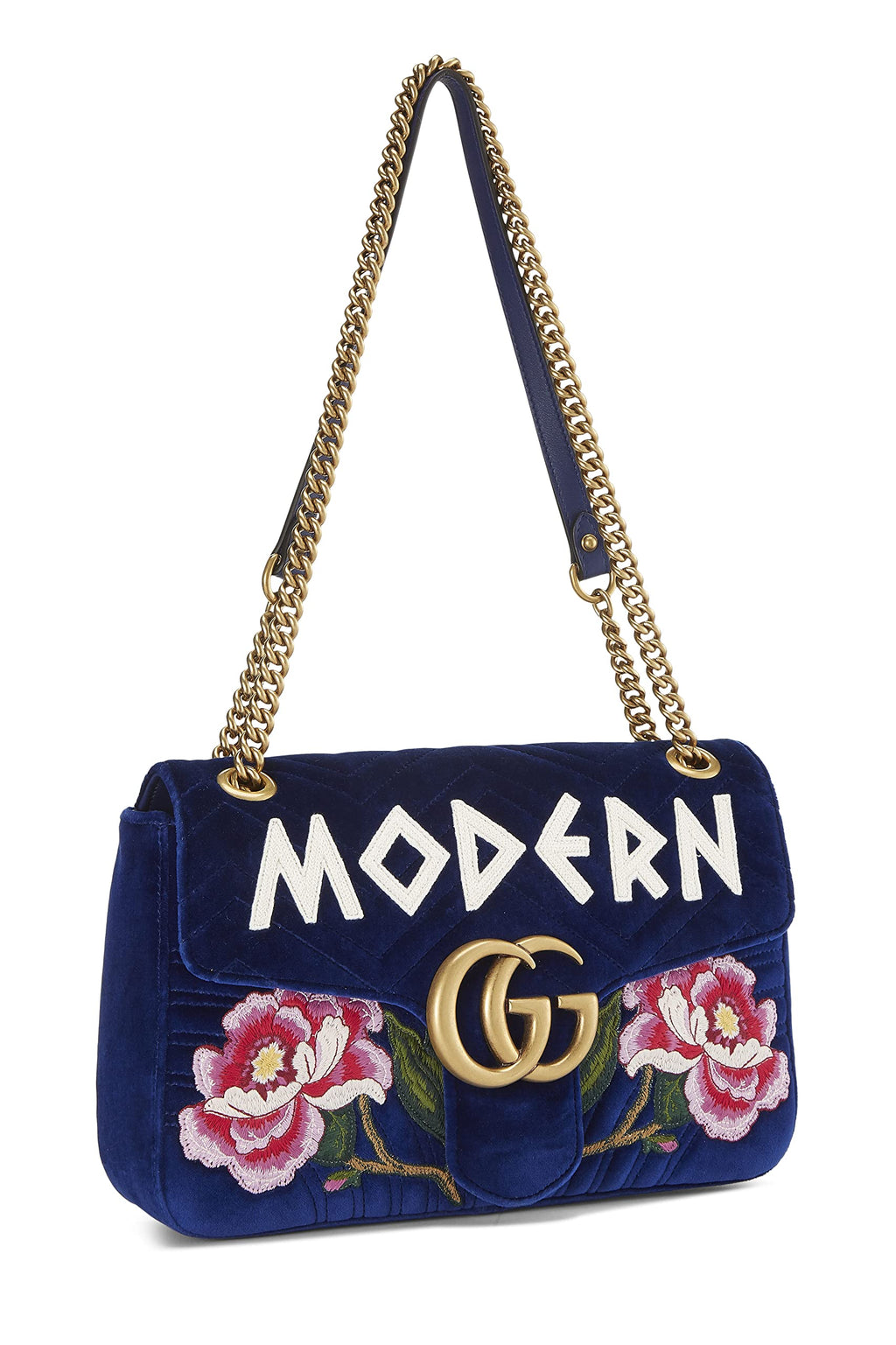 Gucci,  Blue VeLouis Vuittonet GG Marmont Modern Shoulder Bag, Blue