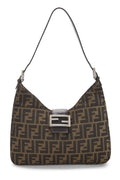 Fendi,  Brown Zucca Canvas Shoulder Bag, Brown