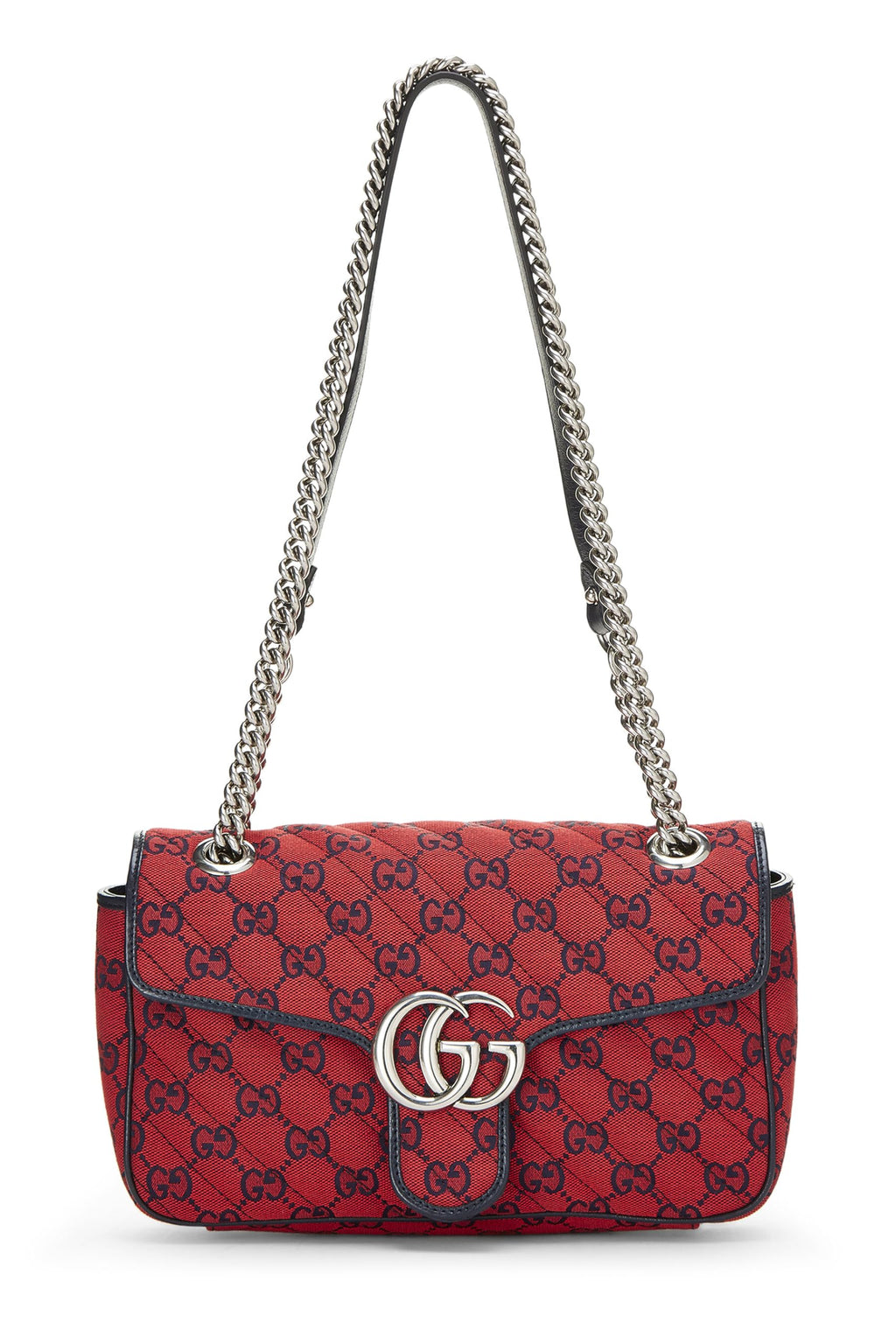 Gucci,  Red GG Canvas Marmont Shoulder Bag Small, Red