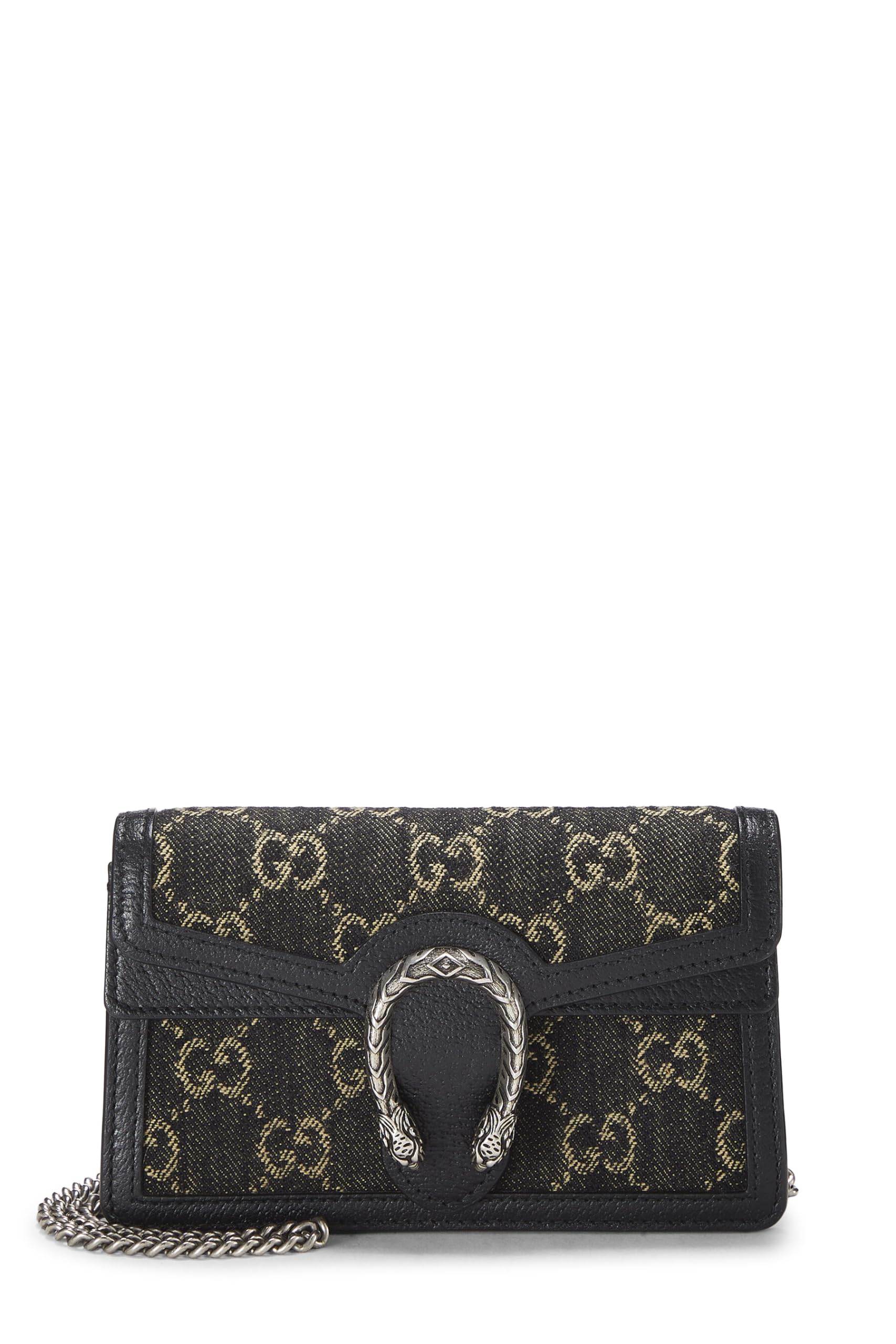 Gucci,  Black Denim Dioronysus Crossbody Super Mini, Black