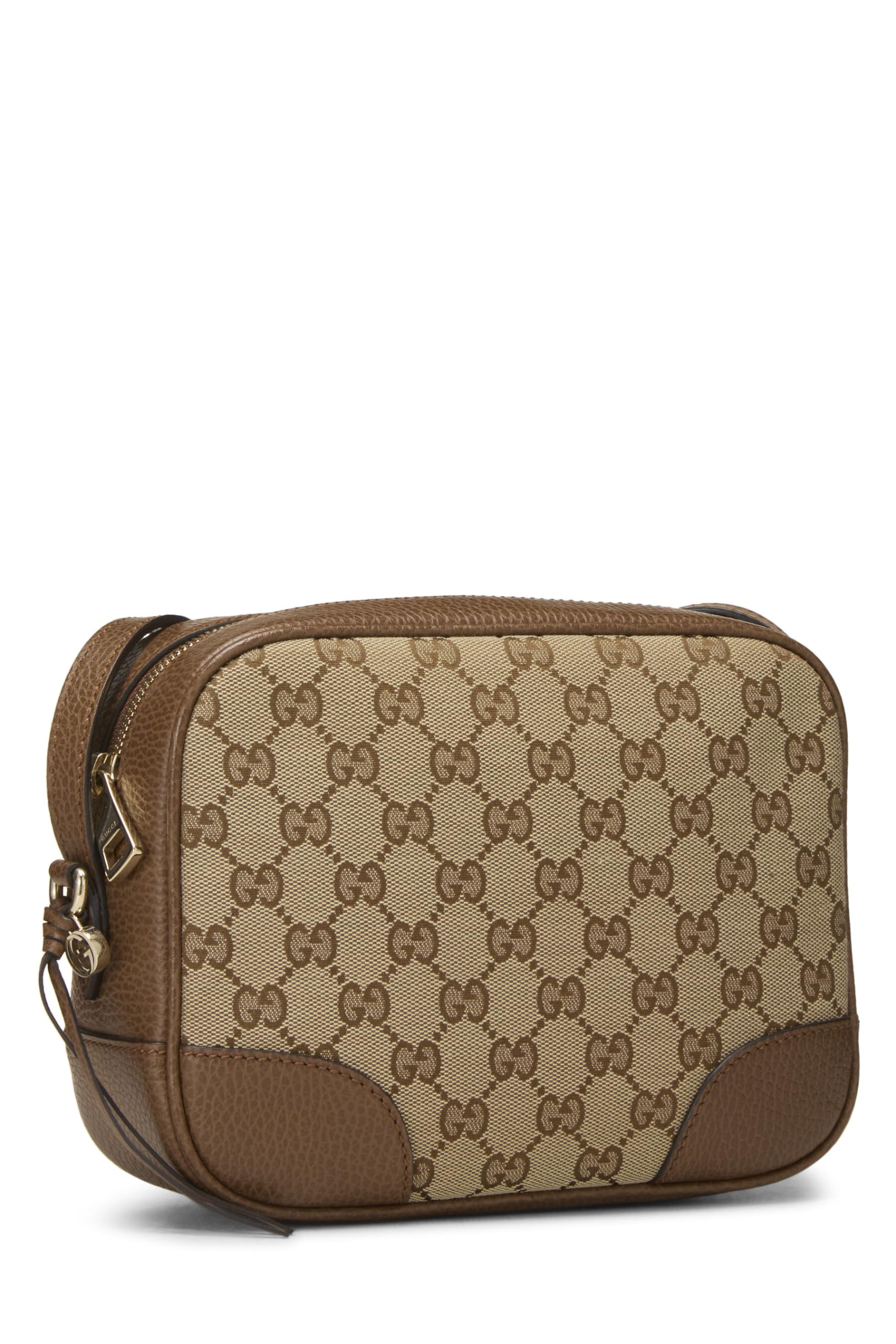 Gucci,  Brown Original Gucci Canvas Bree Crossbody, Brown