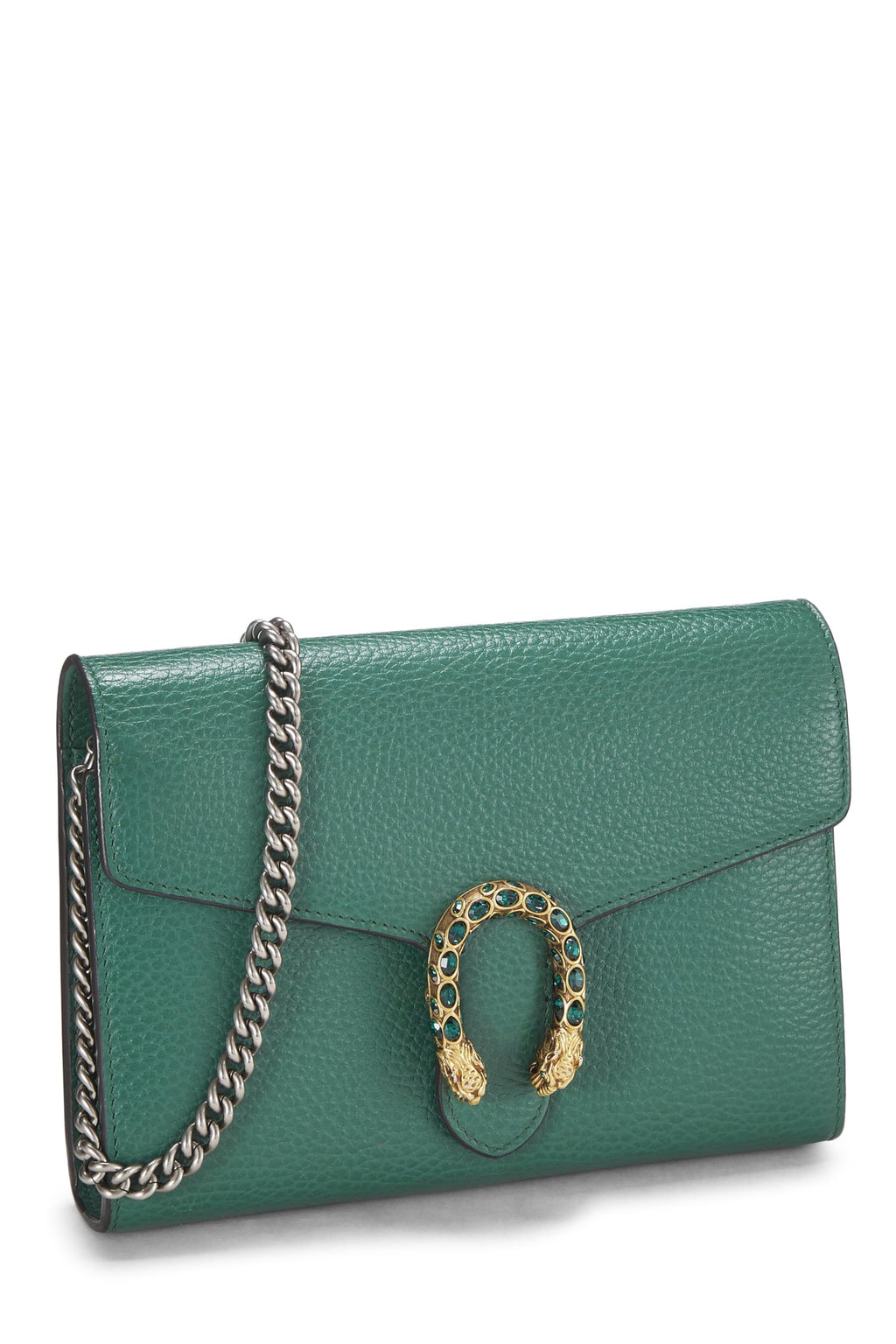 Gucci,  Green Leather Dionysus Shoulder Bag Small, Green