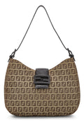 Fendi,  Brown Zucchino Shoulder Bag, Brown