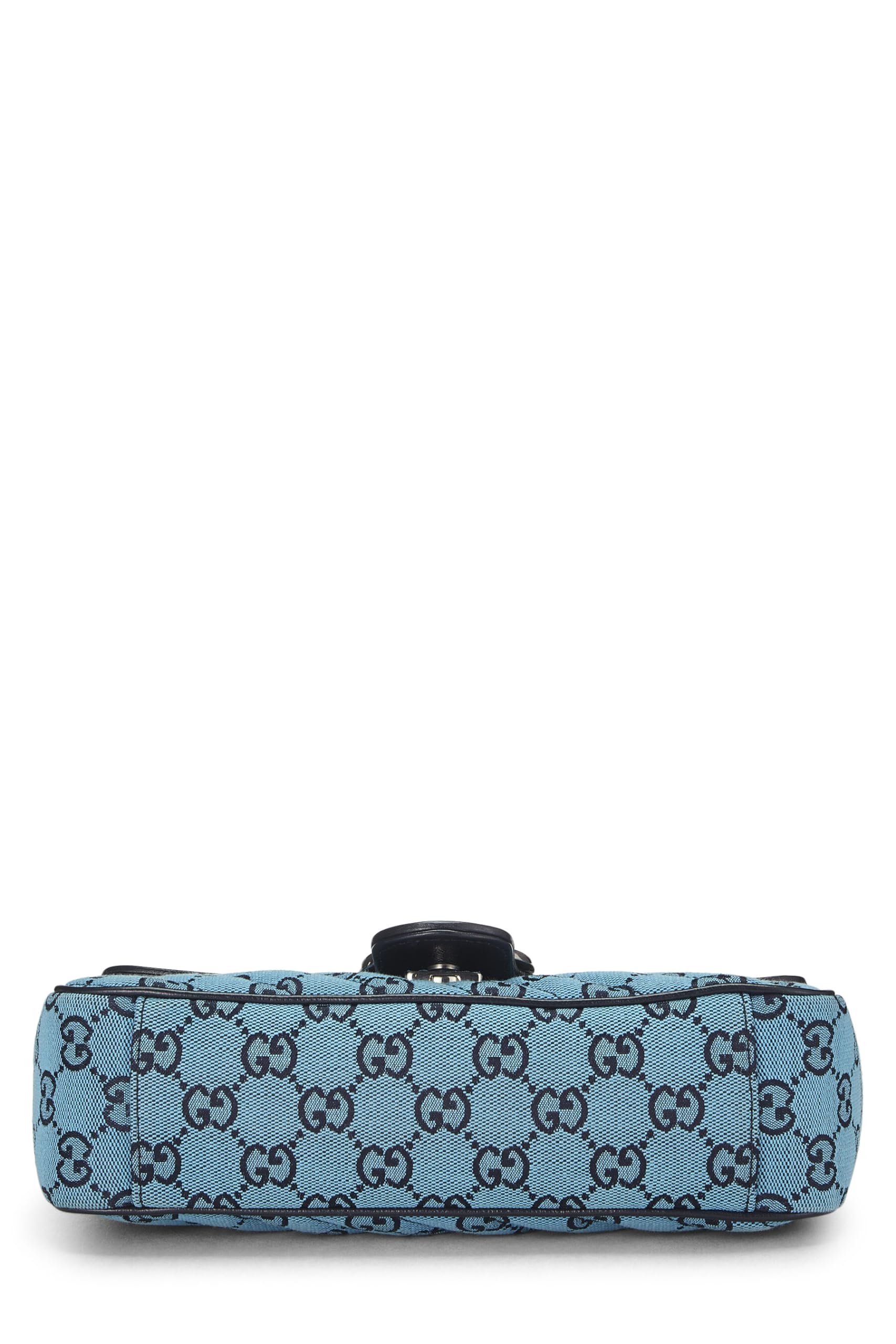 Gucci,  Blue GG Canvas Marmont Shoulder Bag Small, Blue