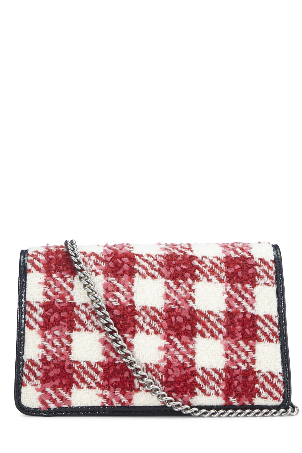 Gucci,  Red & White Tweed Dionysus Shoulder Bag Small, Multi