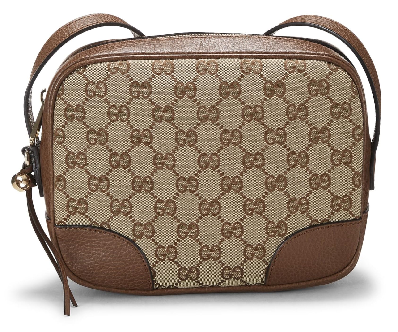 Gucci,  Brown Original Gucci Canvas Bree Crossbody, Brown