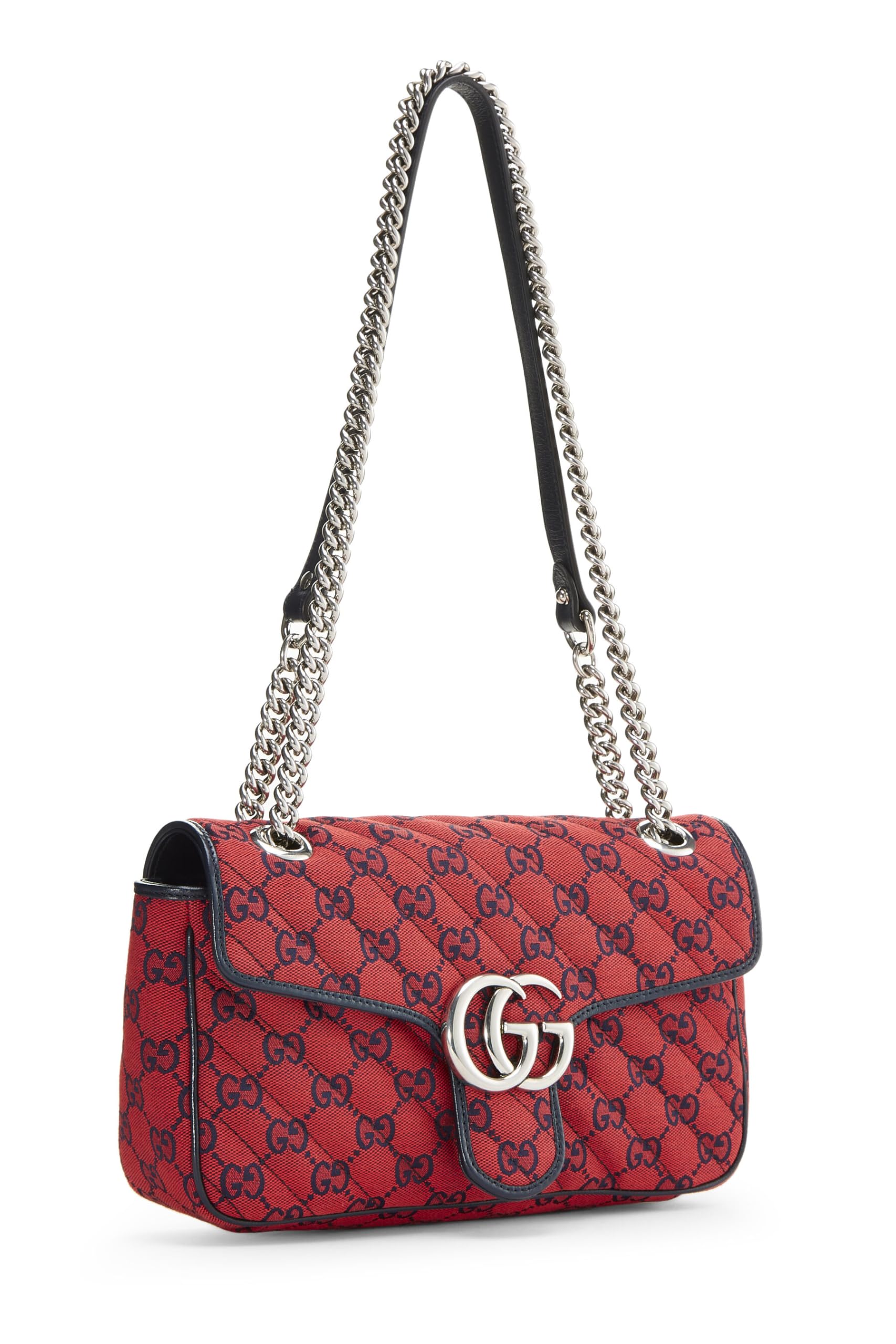 Gucci,  Red GG Canvas Marmont Shoulder Bag Small, Red