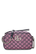Gucci,  Pink Original Gucci Canvas Marmont Crossbody Small, Pink