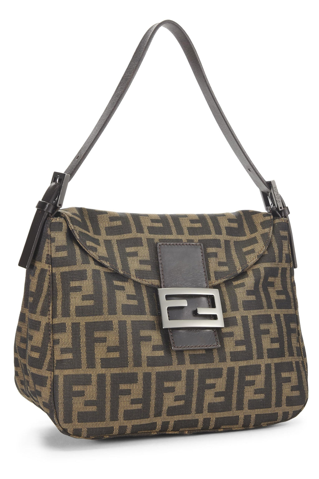 Fendi,  Brown Zucca Shoulder Bag, Brown