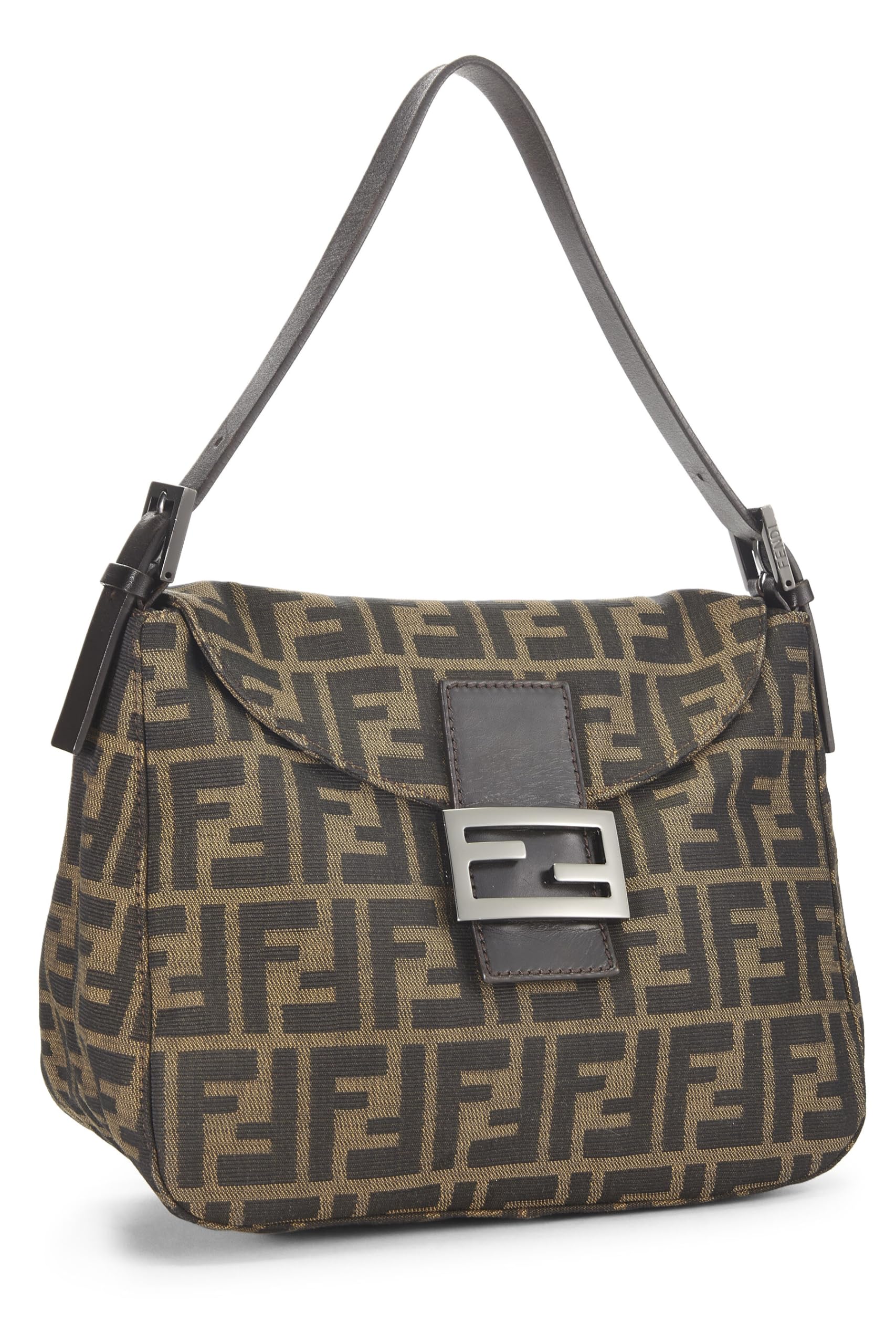 Fendi,  Brown Zucca Shoulder Bag, Brown