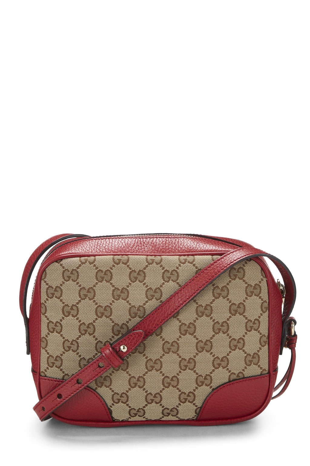 Gucci,  Red Original Gucci Canvas Bree Crossbody, Red
