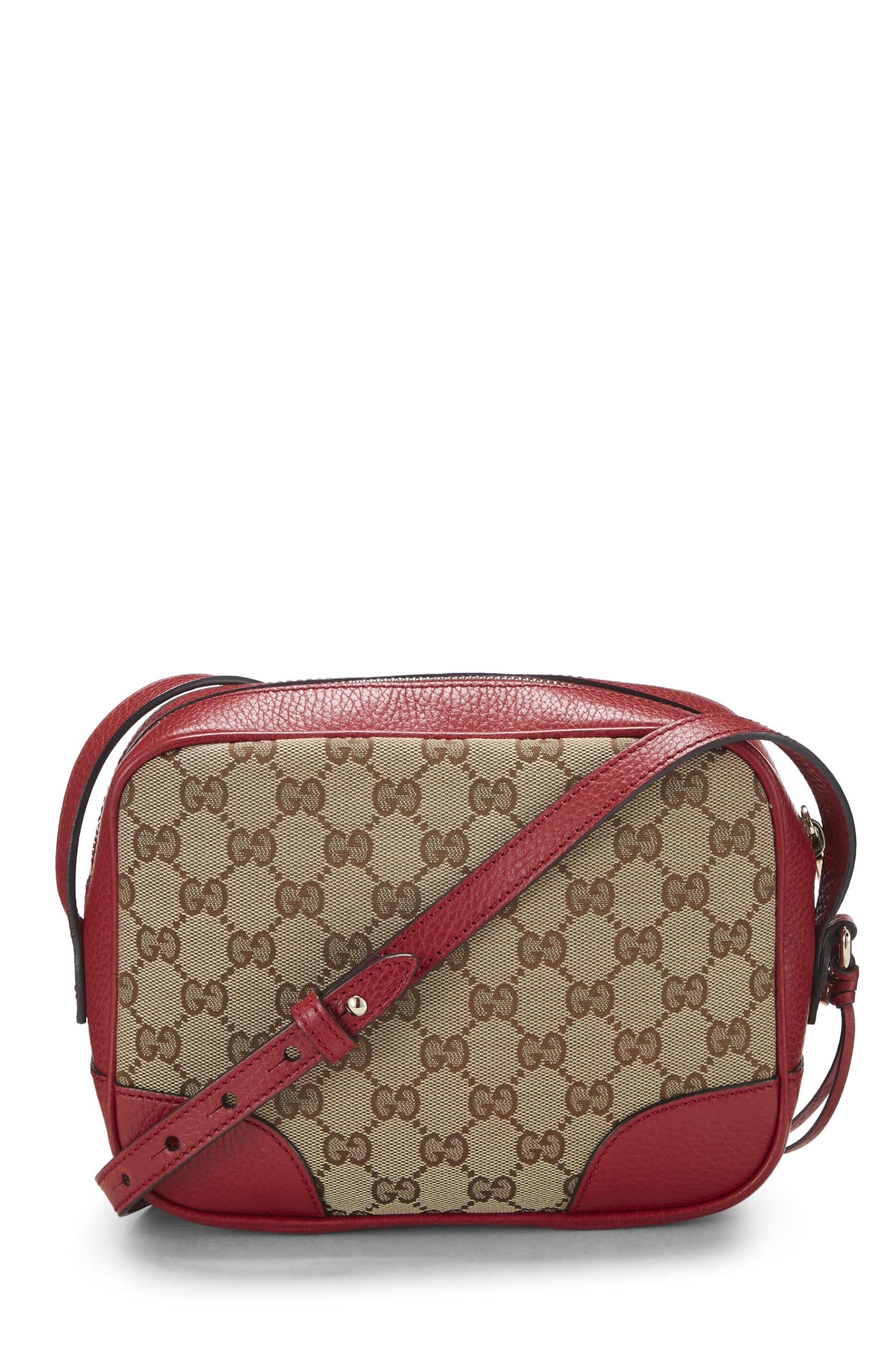 Gucci,  Red Original Gucci Canvas Bree Crossbody, Red