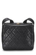 Chanel,  Black Quilted Lambskin Shoulder Bag, Black