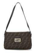 Fendi,  Brown Zucca Canvas Shoulder Bag, Brown